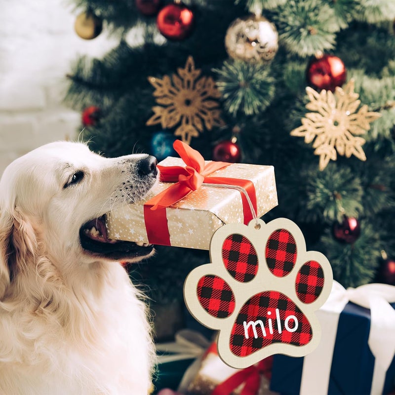 Sophena Large Dog Paw-Shaped Wooden Welcome Door Sign to Paint 10Pcs, DIY Blank Unfinished Wood Ornament for Crafts Hanging Decorations, Dog House Pet Theme Party Decoration Halloween Christmas Thanksgiving - Image 3